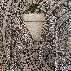 leopard tie top